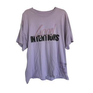 Nav X VLONE Good Intentions Doves‎ Hip Hop Rap  Tour Lavender Men's XXL 2XL EUC